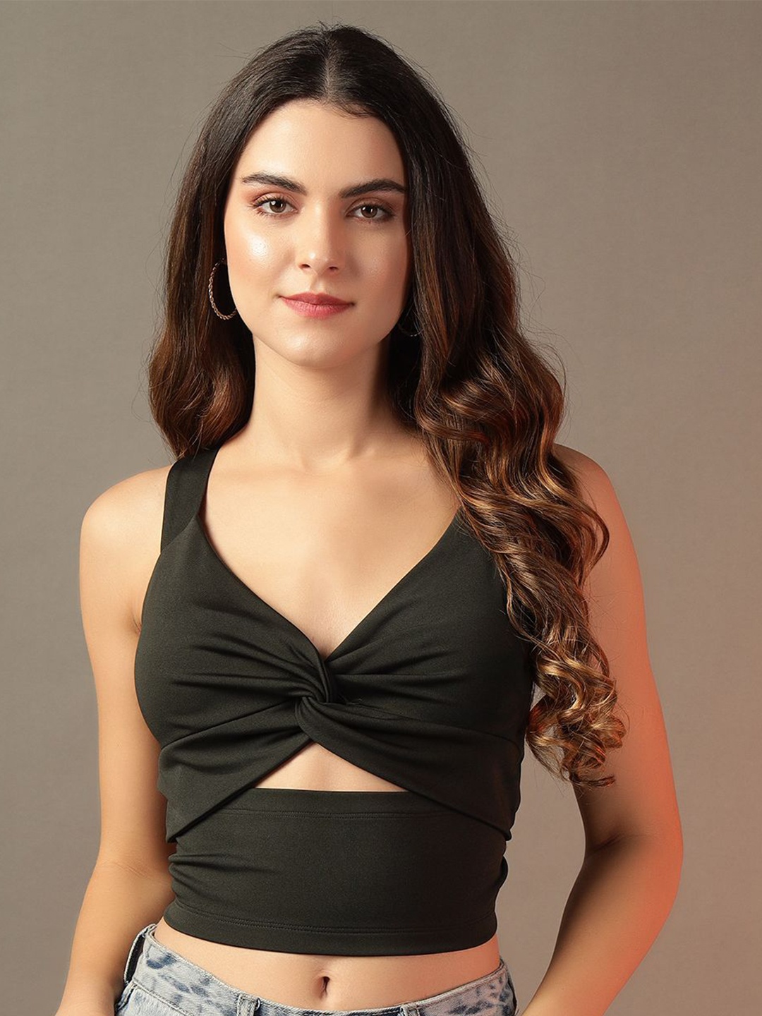 

Trend Arrest Women Bralette Crop Top, Green