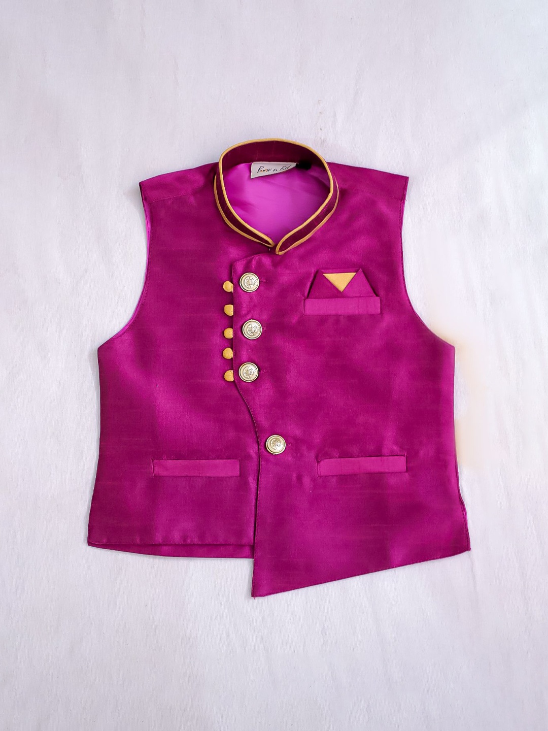 

BownBee Boys Woven Waistcoat, Purple