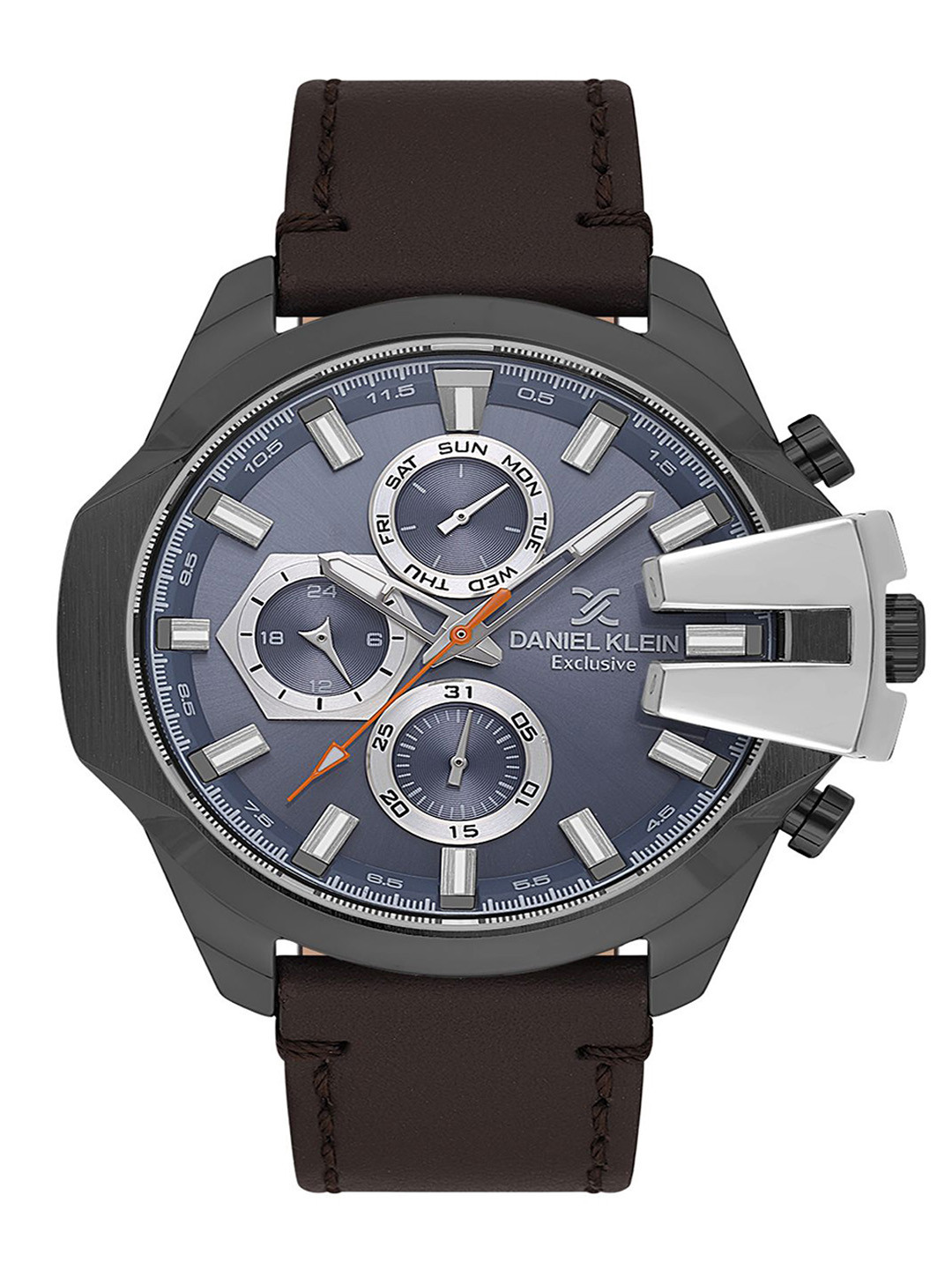 

Daniel Klein Men Exclusive Dial & Leather Straps Analogue Watch DK.1.13849-3, Blue