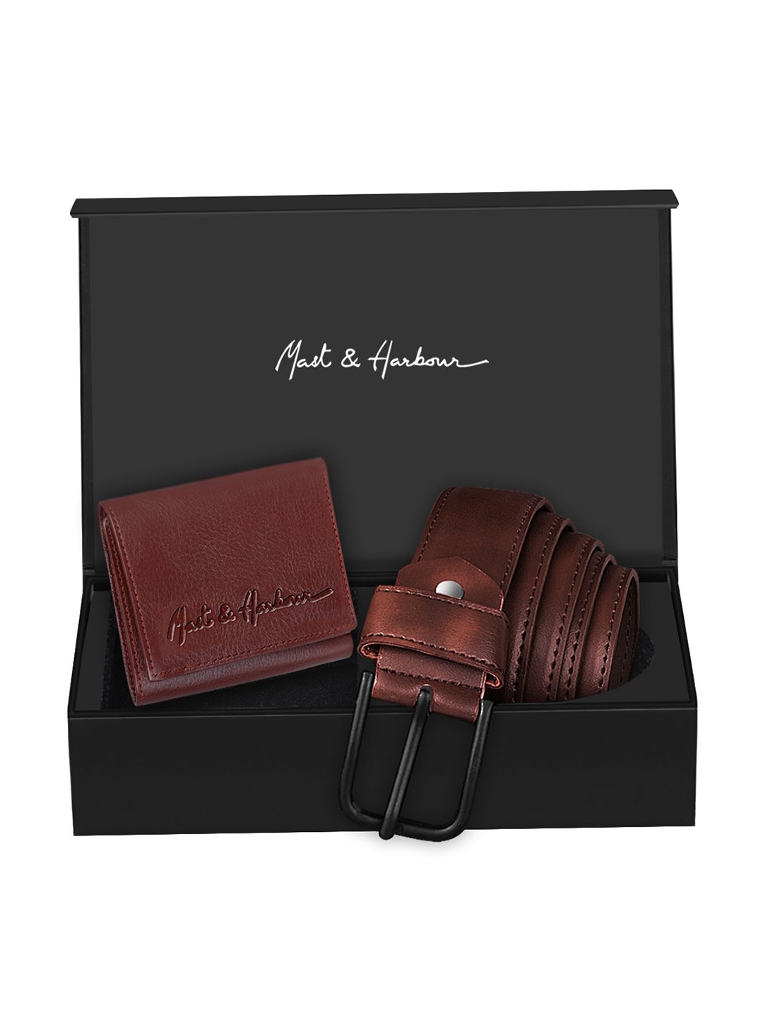 

Mast & Harbour Men Accessory Gift Set of, Brown