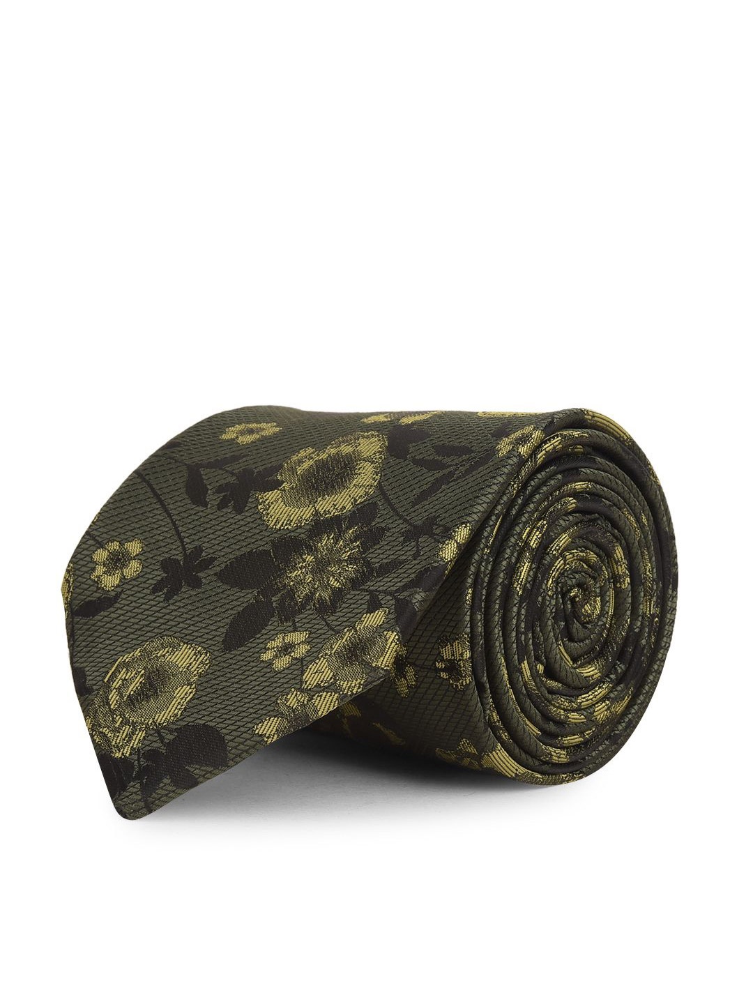 

Cazzano Men Printed Broad Tie, Olive