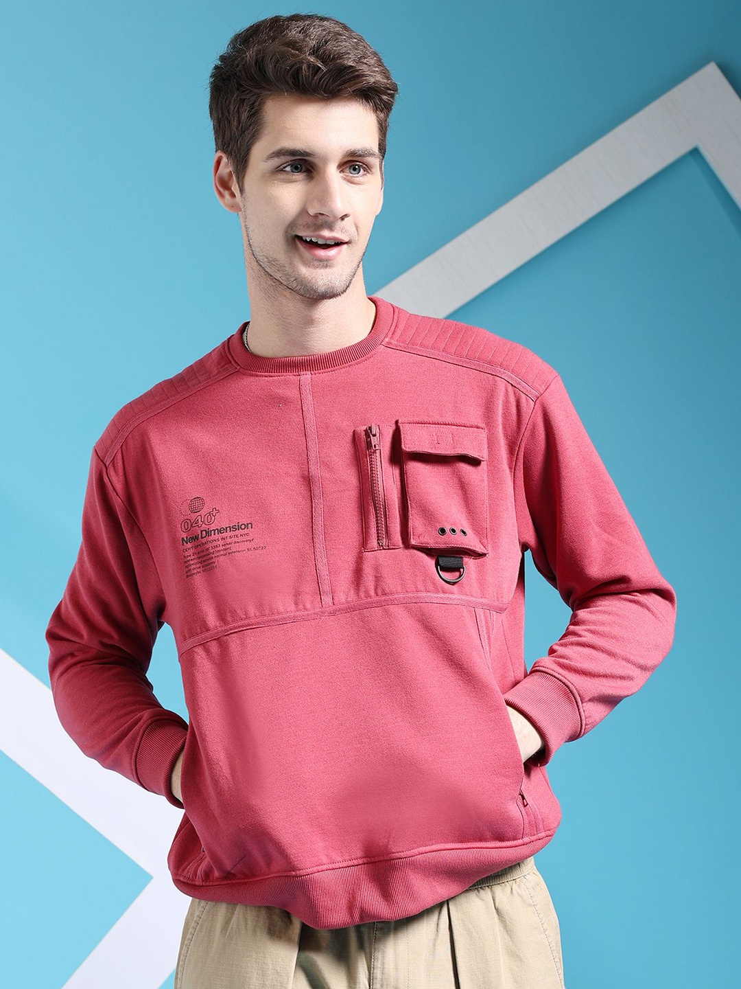 

The Indian Garage Co Men Pullover Sweatshirt, Red
