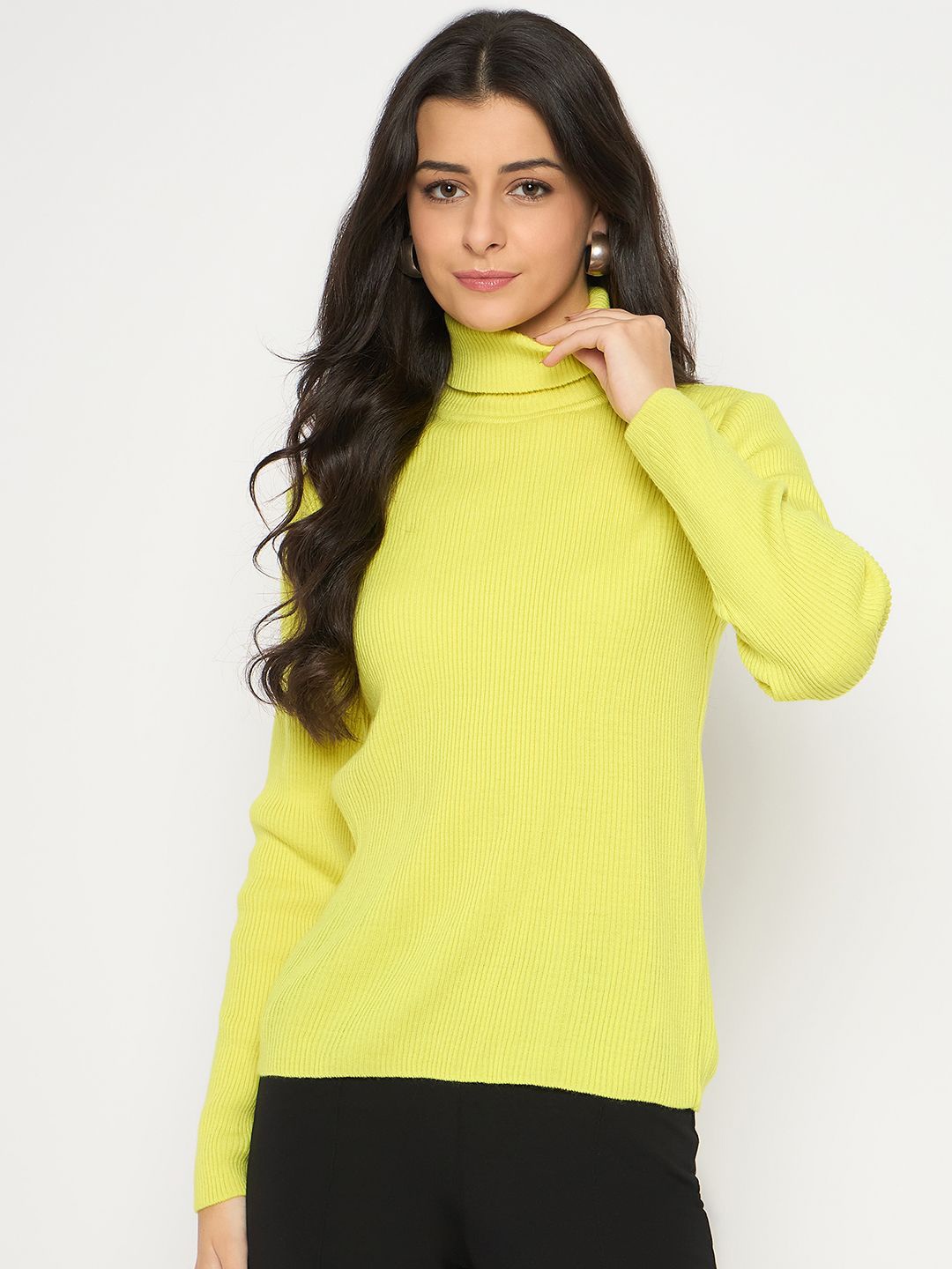 

Madame Women Long Sleeves Casual Pullover, Green