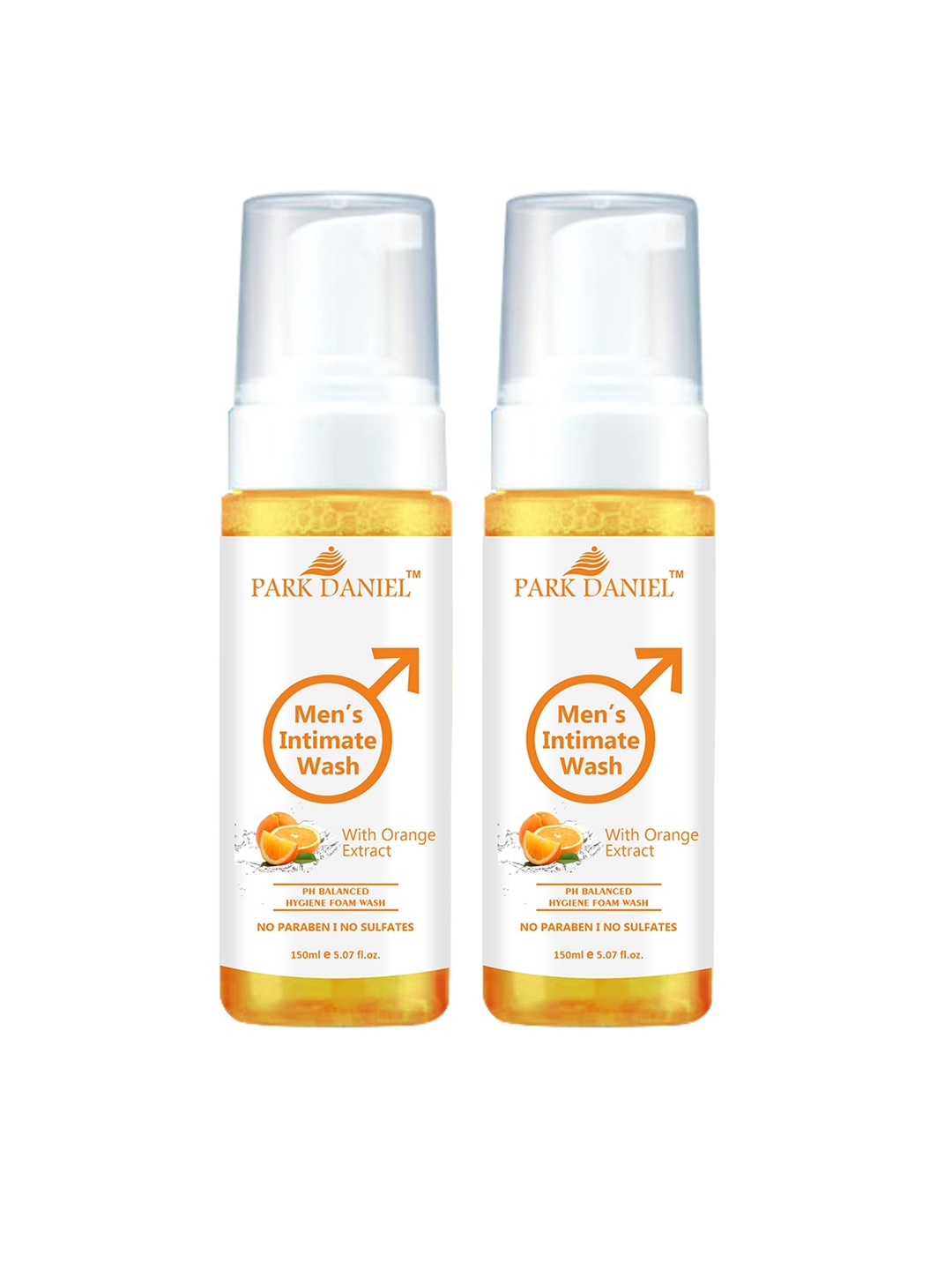 

Park Daniel Set Of 2 Men's Intimate Wash With Orange Extract- 150 ml Each