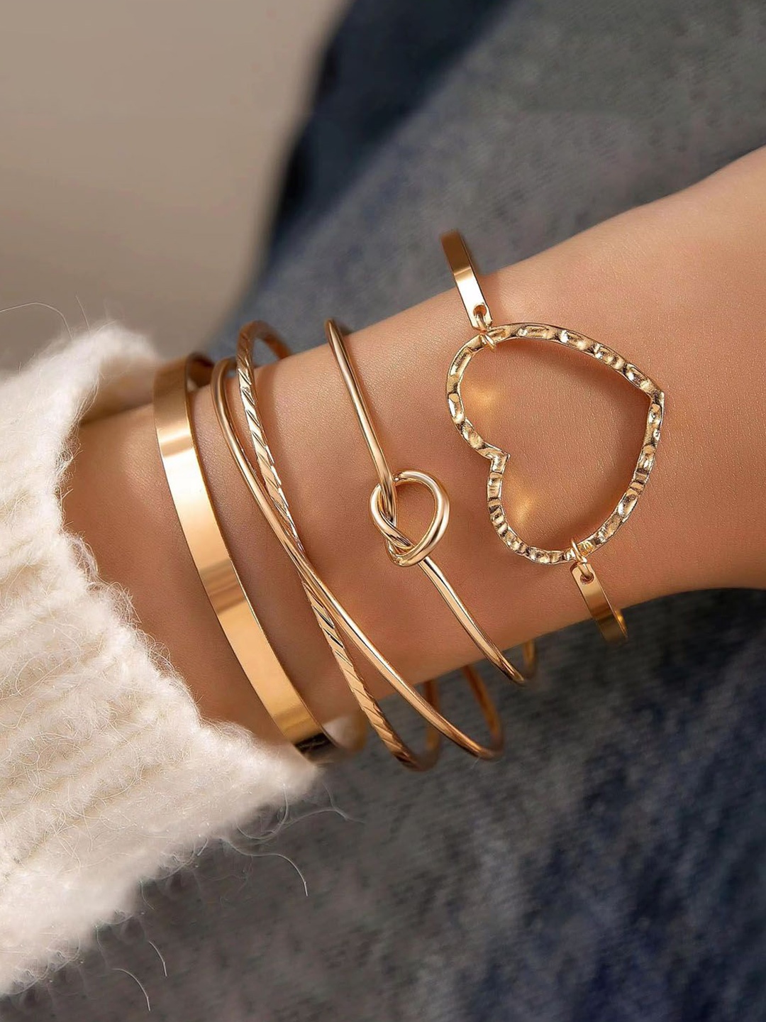 

Jewels Galaxy Set Of 4 Gold-Plated Wraparound Bracelets