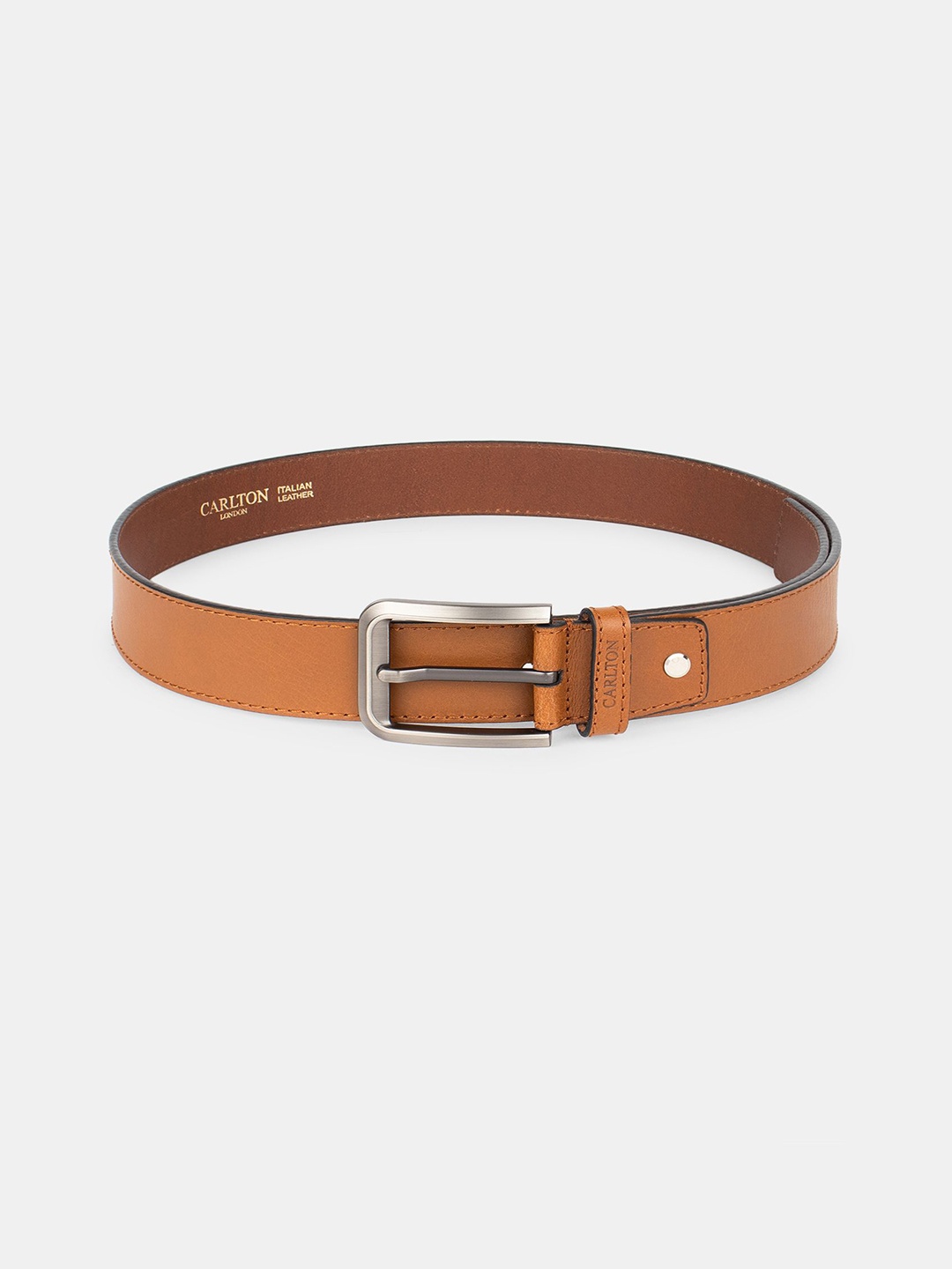 

Carlton London Men Textured Leather Belt, Tan