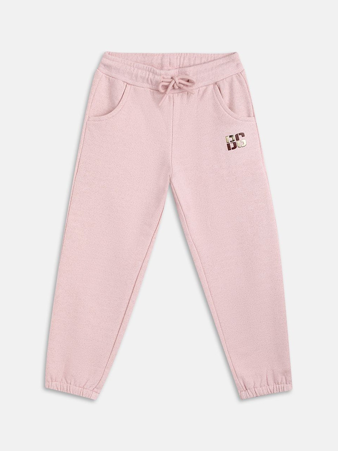 

Blue Giraffe Girls Solid Regular Fit Joggers, Pink