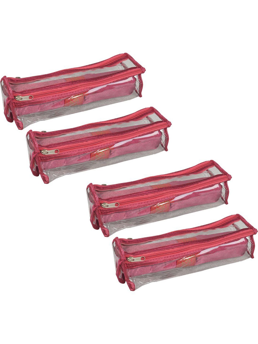 

prettykrafts Pink & Transparent 4 Pieces Reusable Jewellery Organiser