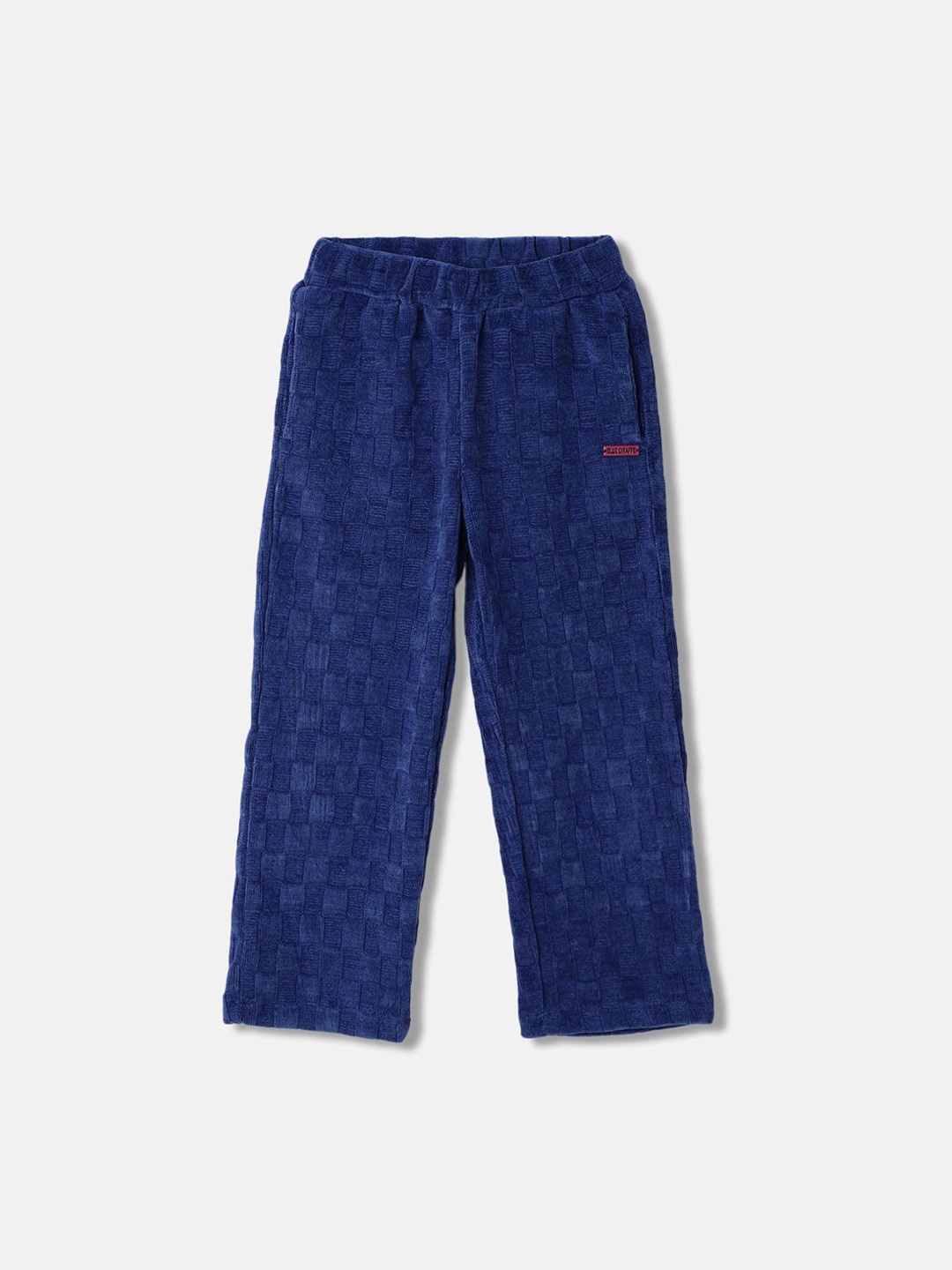 

Blue Giraffe Girls Textured Solid Regular Fit Flat-Front Trousers