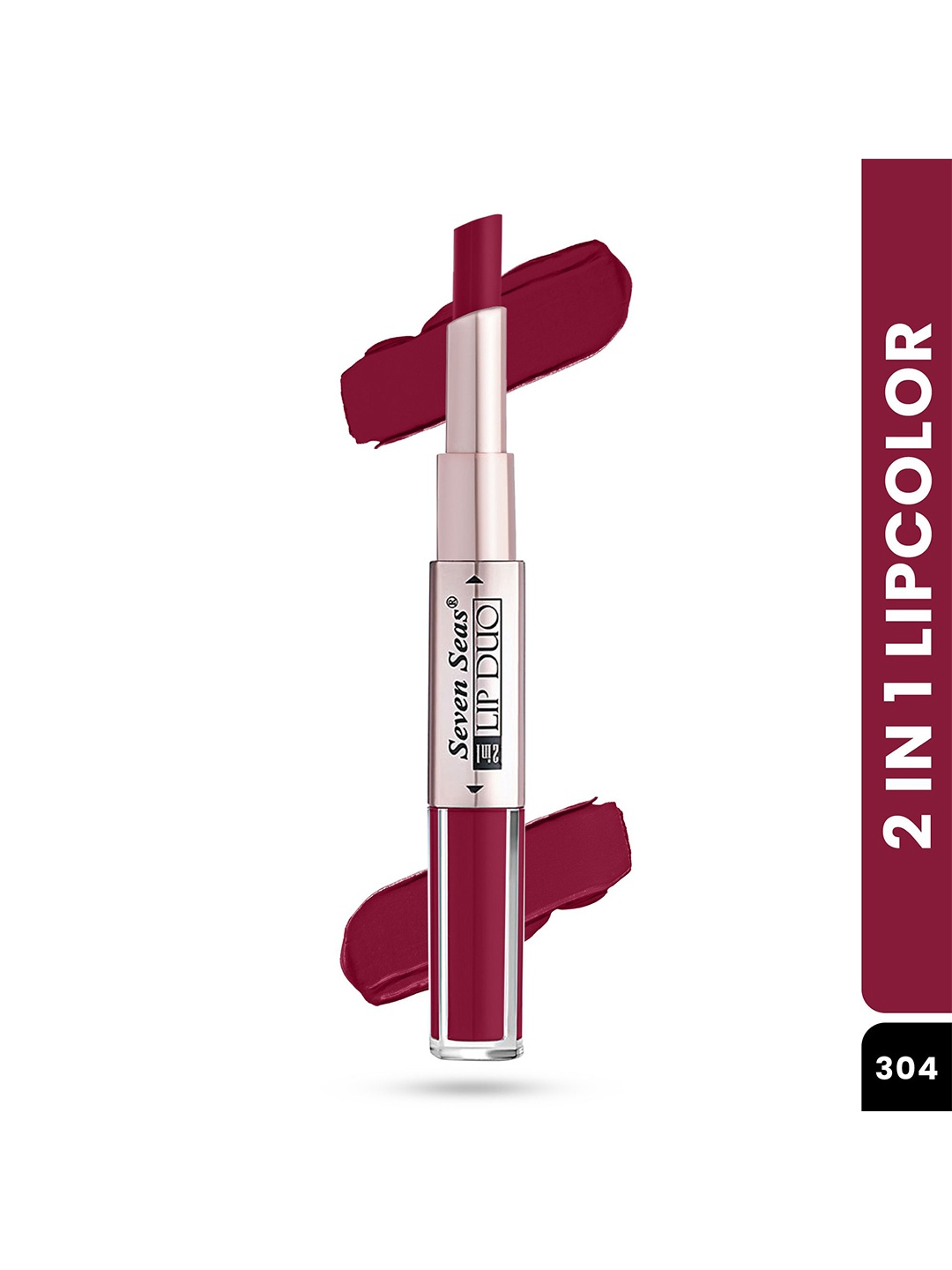

Seven Seas Lip Duo 2 In 1 Lipstick- 7g - 204, Na