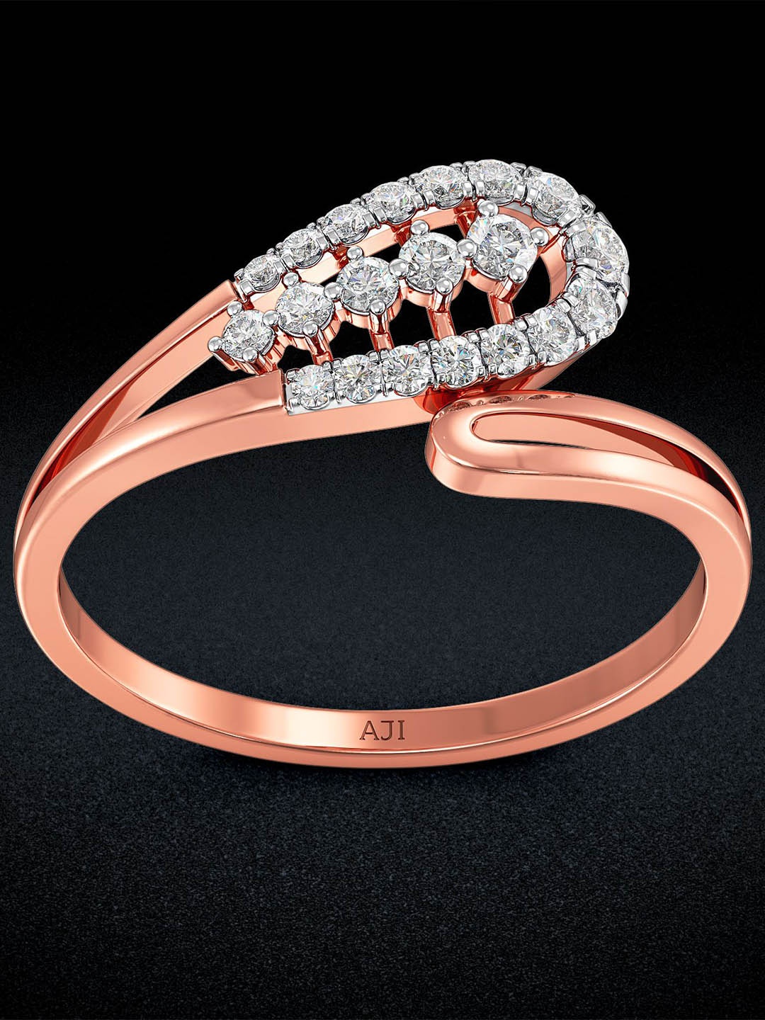 

Joyalukkas Women 8kt Ring Diamond, Rose gold