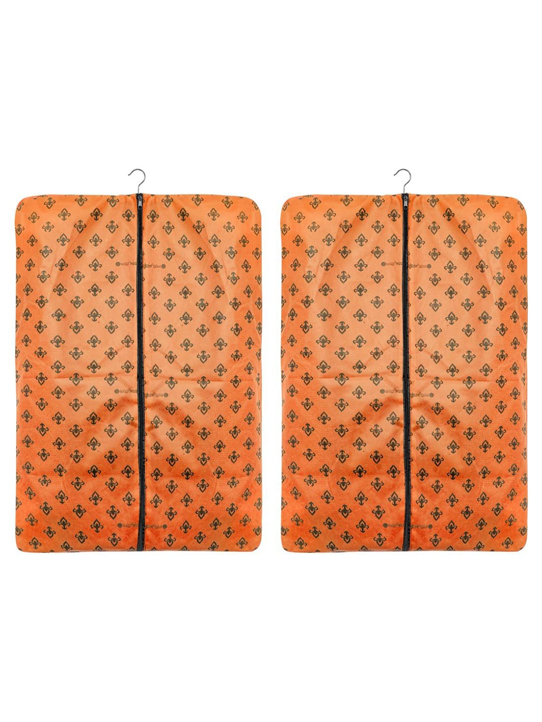 

prettykrafts Orange & Black 2 Pieces Reusable Multi-Utility Organisers