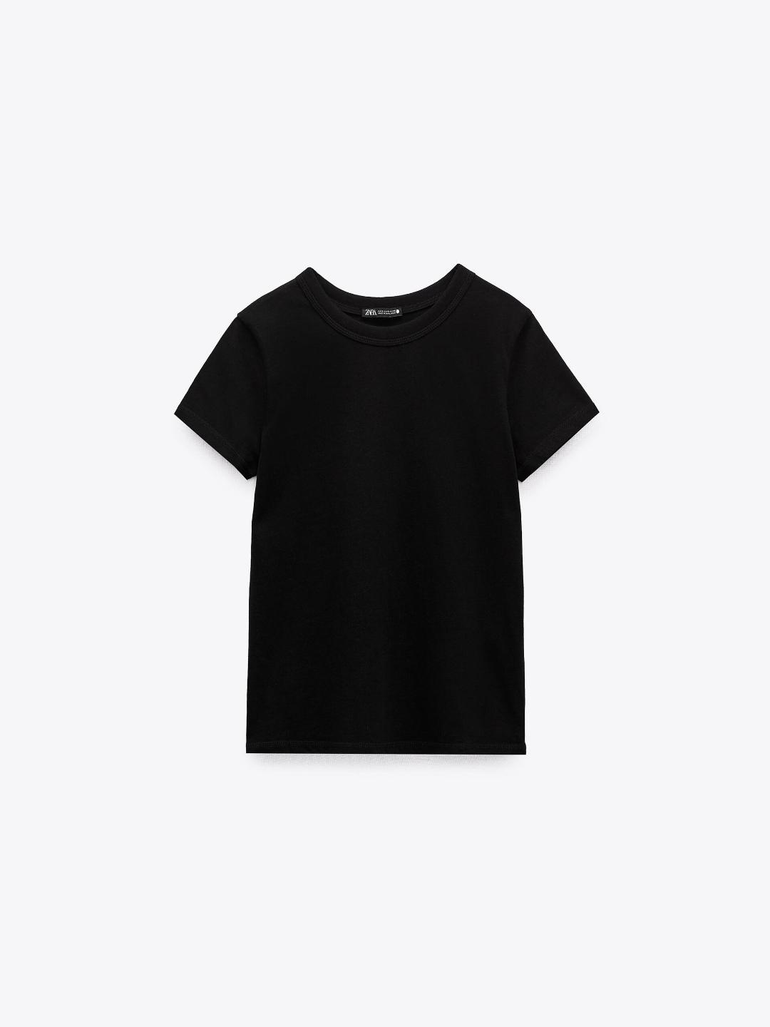 

ZARA Women Black T-shirt