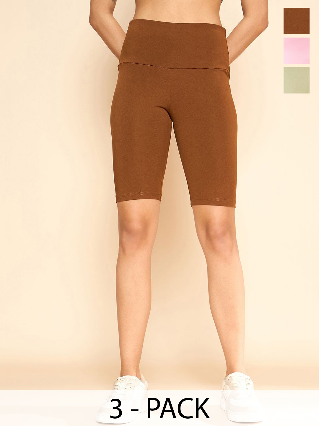 

COLOR CAPITAL Women Solid Ankle Length Flared Tights, Brown