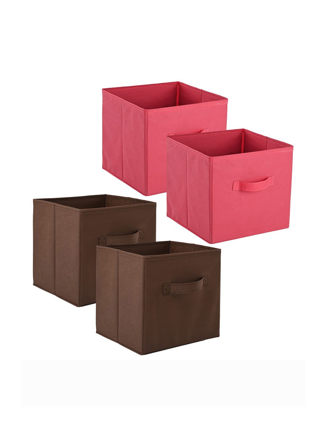 

Kuber Industries Pink 4 Pieces Multi-Utility Storage Organisers