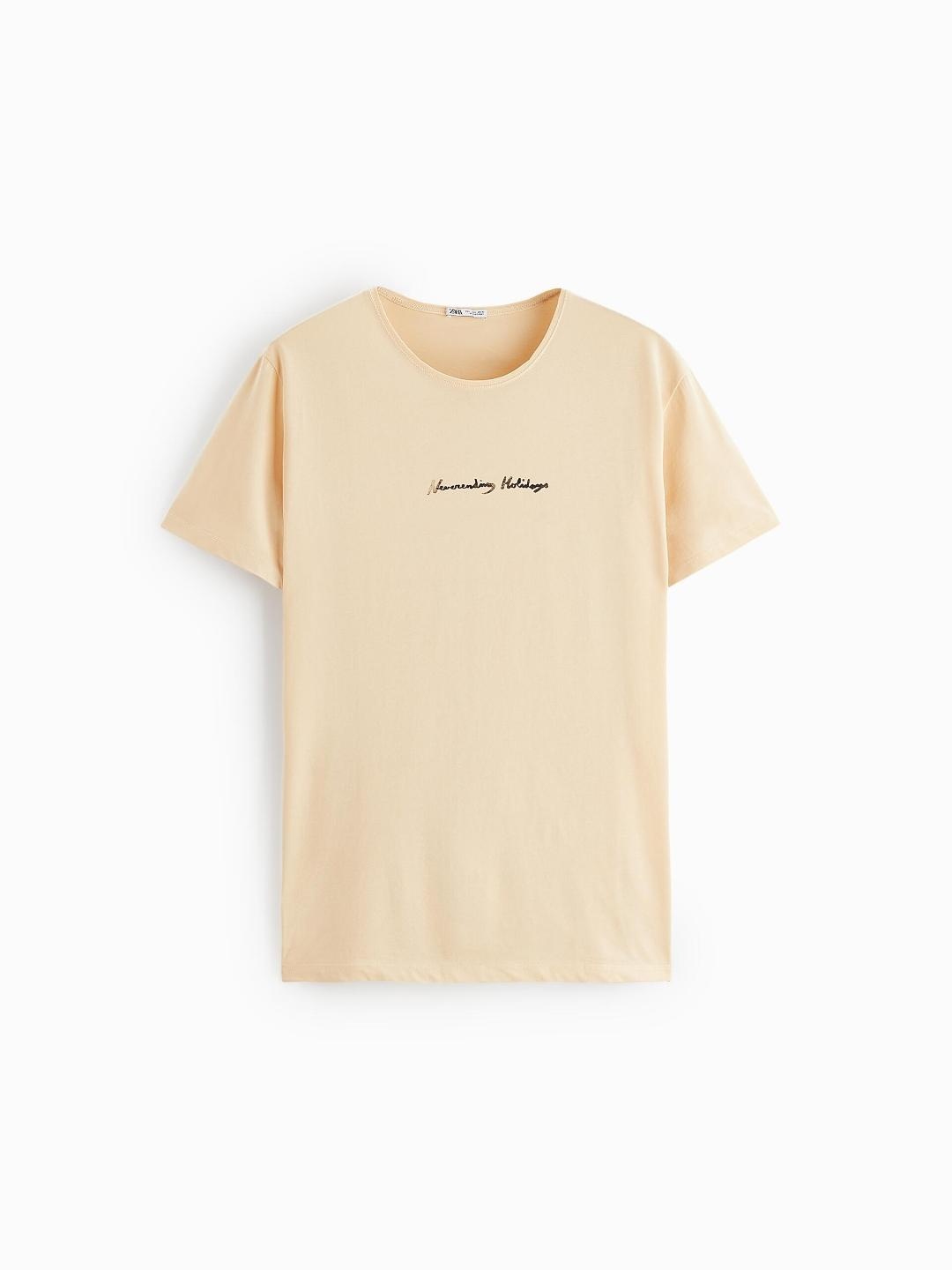 

ZARA Men Yellow T-shirt