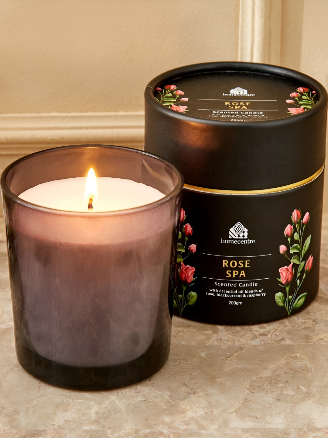 

Home Centre Black Enchanted Rose Spa Scented Jar Candle