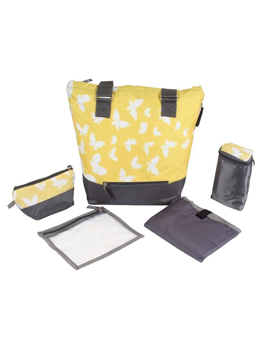 

prettykrafts Printed Diaper Bag, Yellow