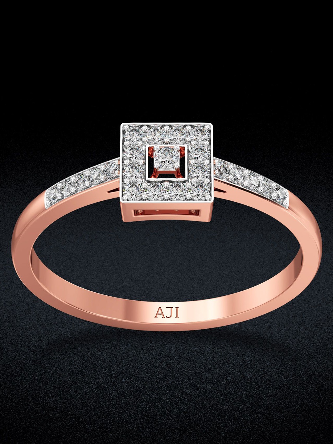 

Joyalukkas 18KT Ravishing Rose Gold Diamond Ring For Women