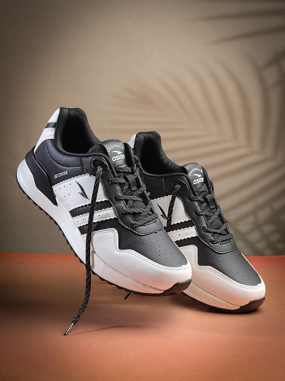 

ASIAN Men Colourblocked Sneakers, Black