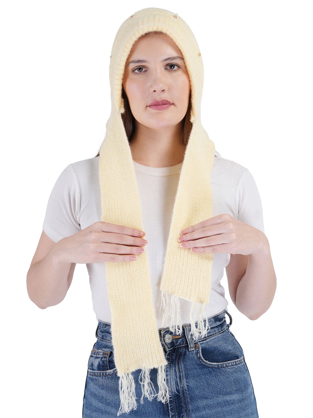 

TEEMOODS Women Beanie, Yellow