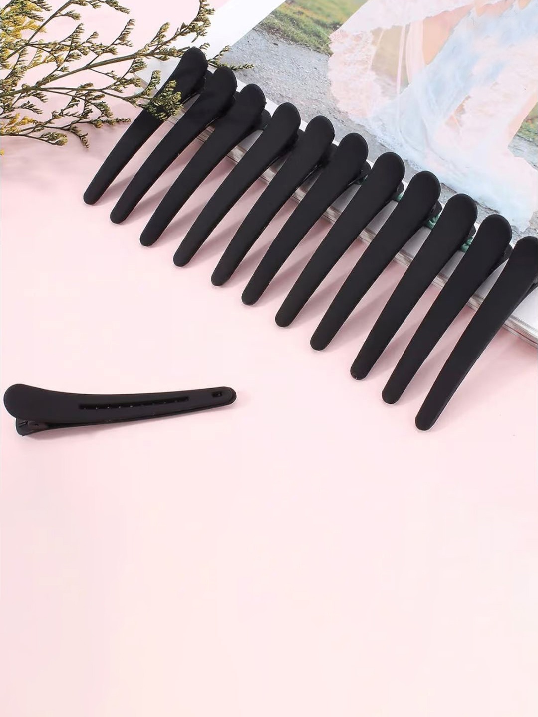 

GORGIO PROFESSIONAL Women Set Of 10 Alligator Hair Clip, Black