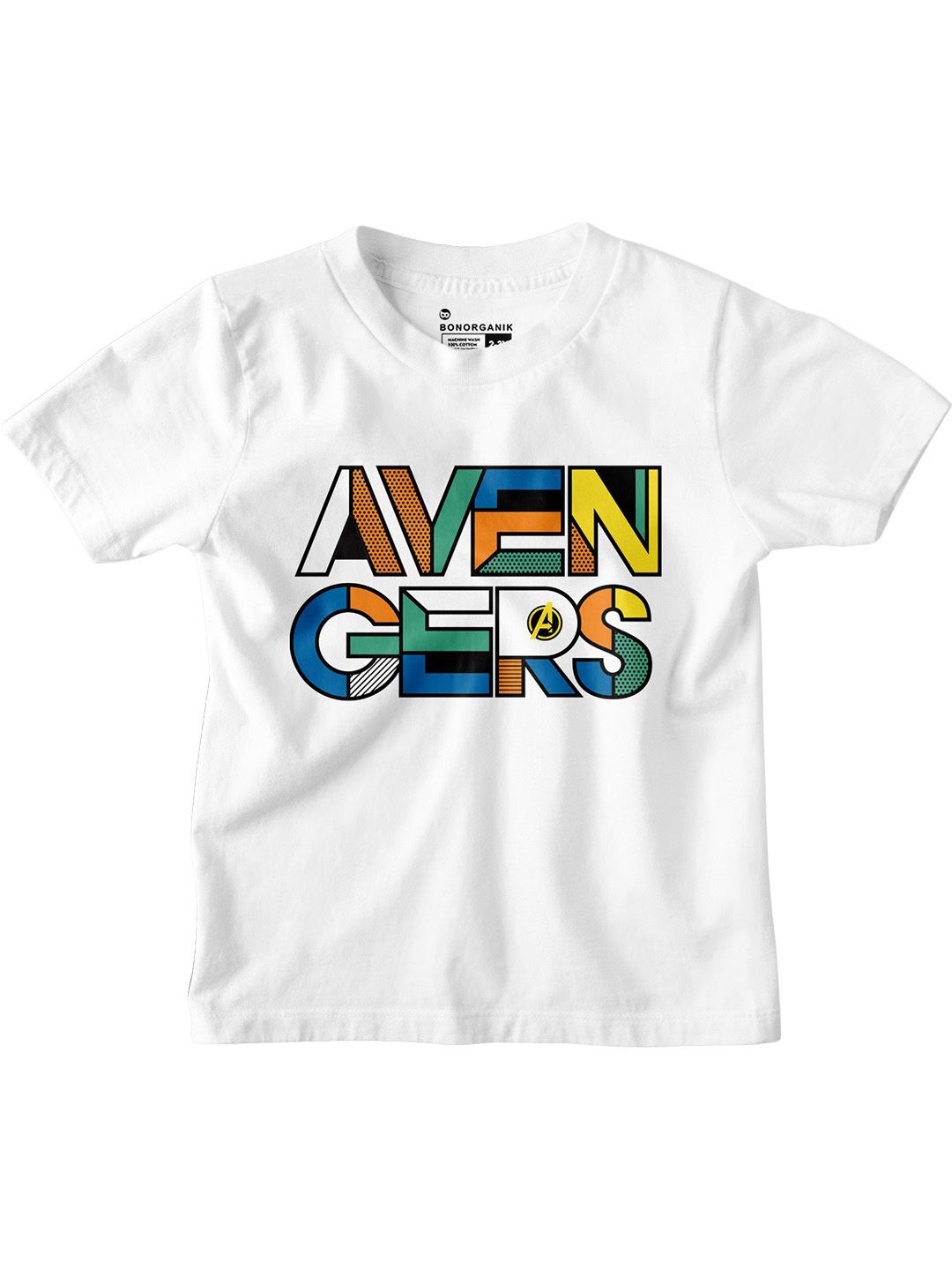 

BonOrganik Boys Cotton Typography Printed T-shirt, White