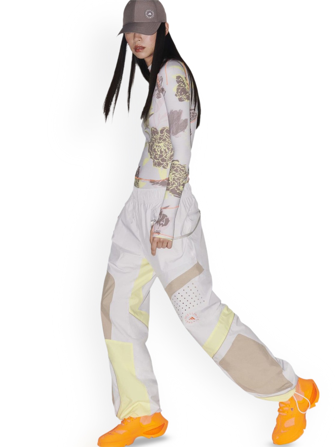

ADIDAS Women aSMC WOVEN TP Mid-Rise Relaxed-Fit Track Pants, White
