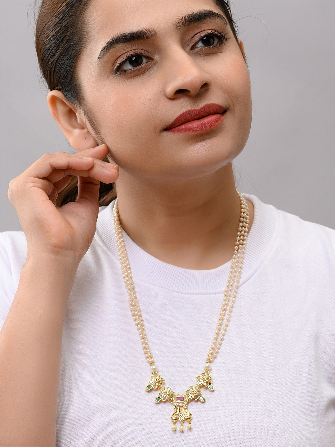 

HETPRIT Brass Copper-Plated Necklace, Gold