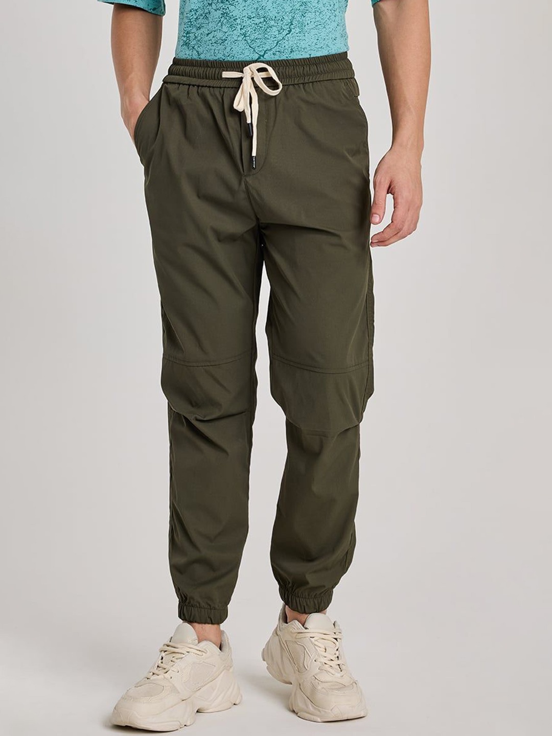 

Snitch Men Relaxed Regular Fit Joggers, Olive