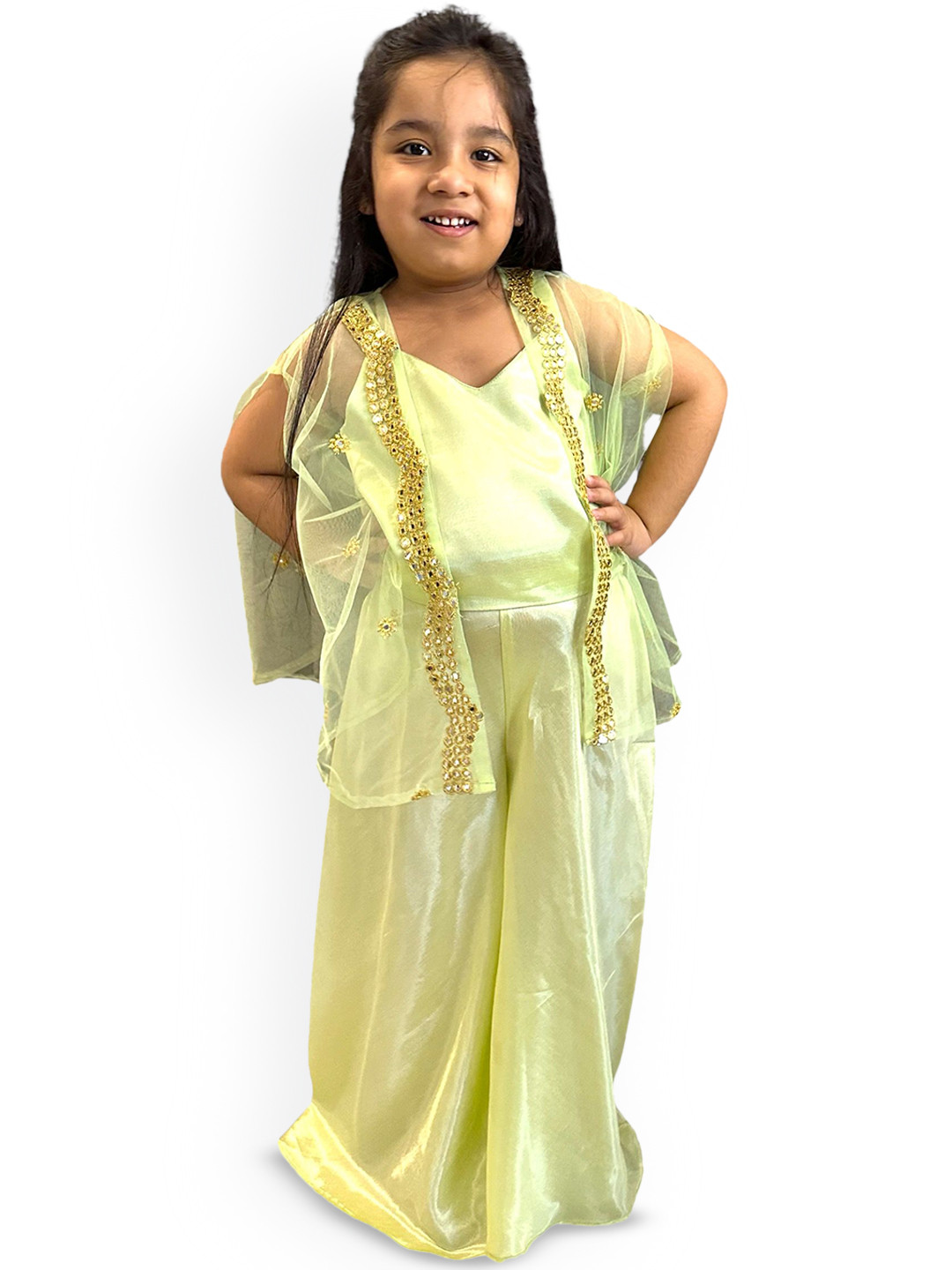

Samsara Couture Girls Clothing Set, Lime green