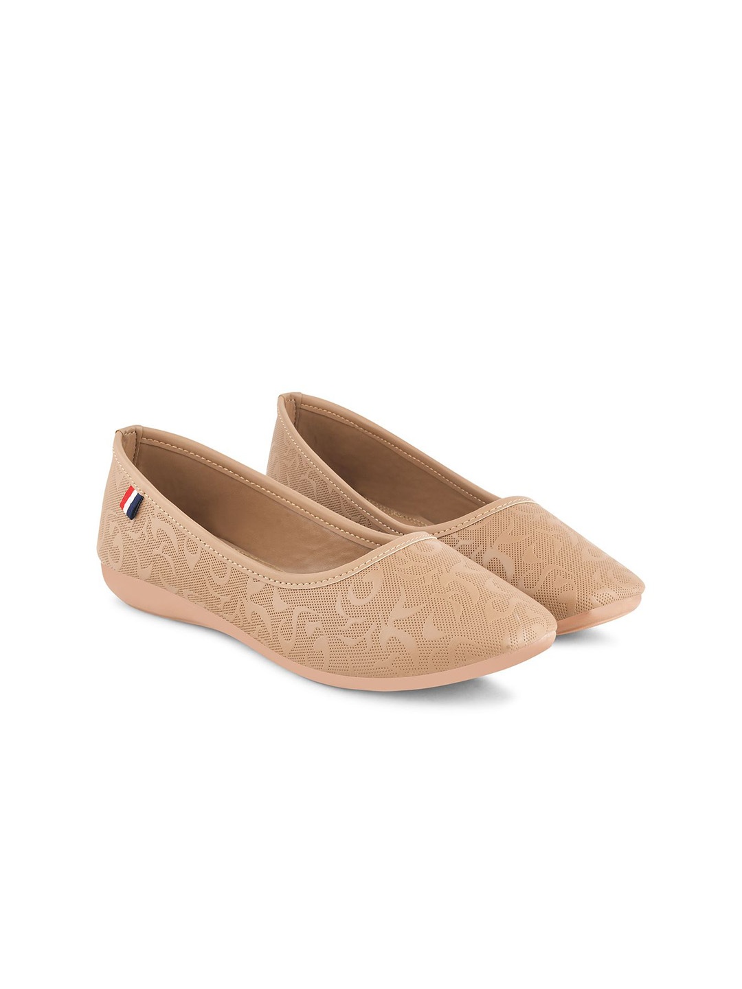 

SHUZ TOUCH Women Round Toe Ballerinas Flats, Camel brown