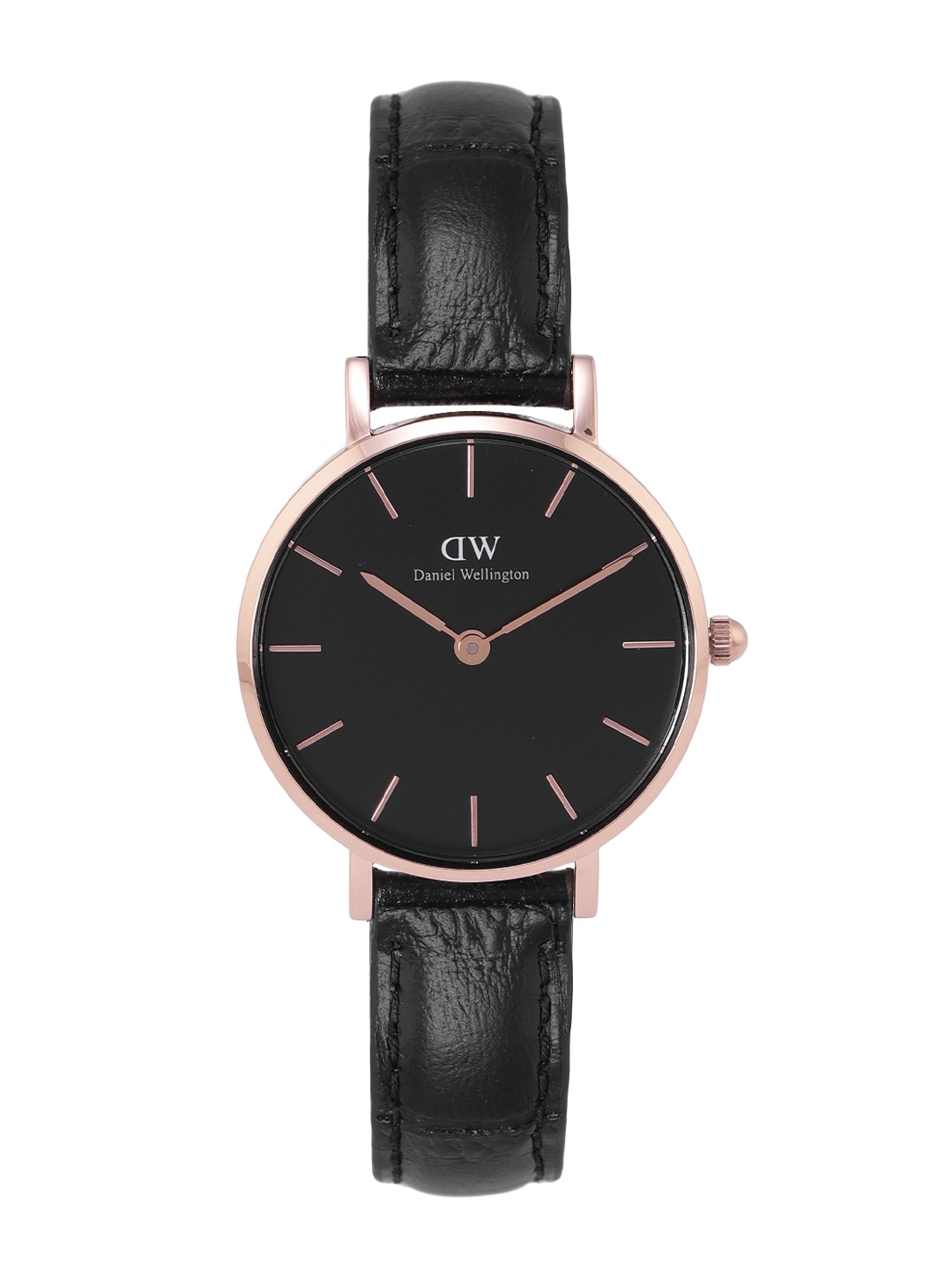 

Daniel Wellington Women Dial & Leather Textured Straps Analogue Watch DW00100223K, Black