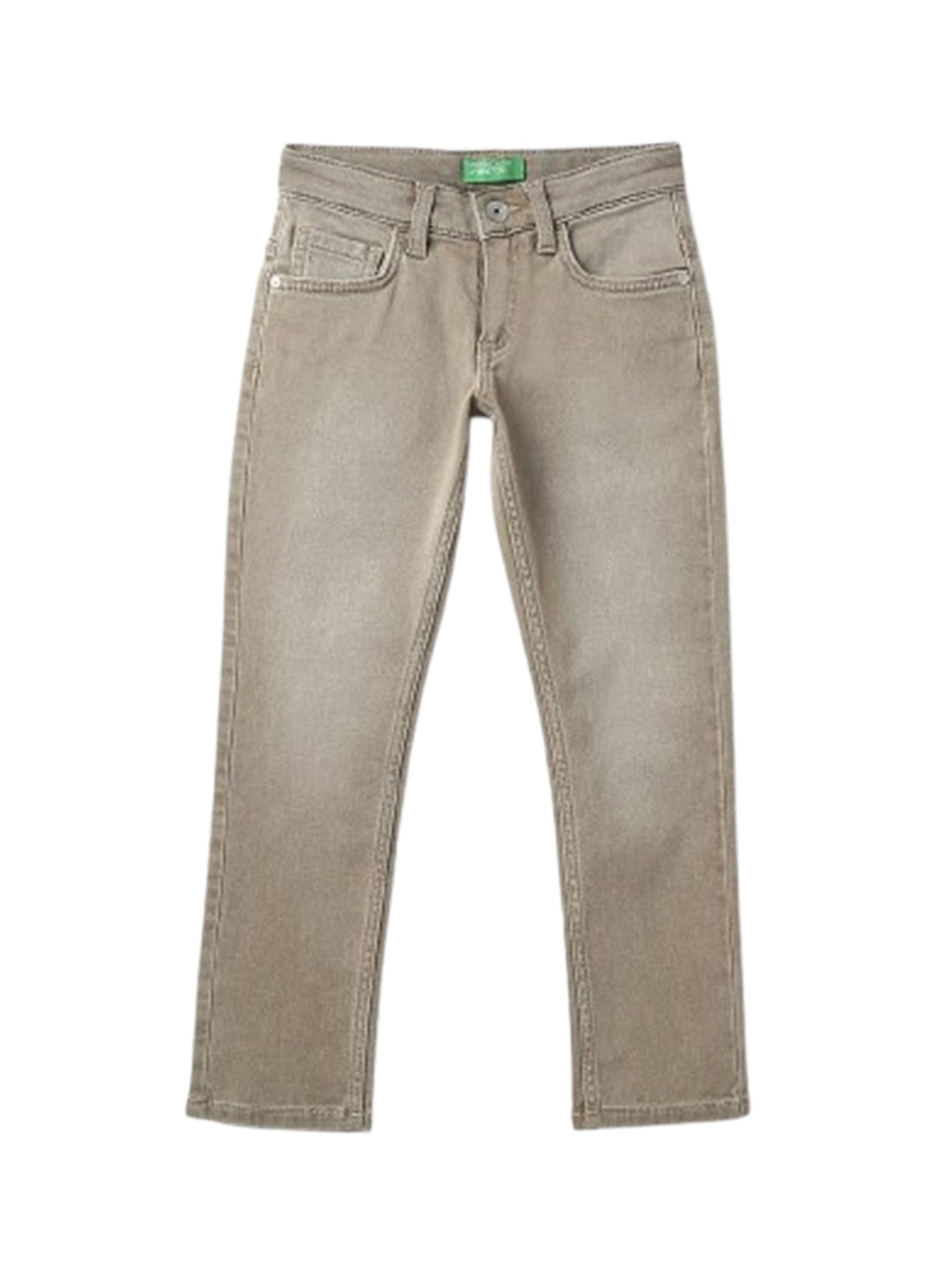 

United Colors of Benetton Boys Slim Fit Light Fade Cotton Jeans, Grey