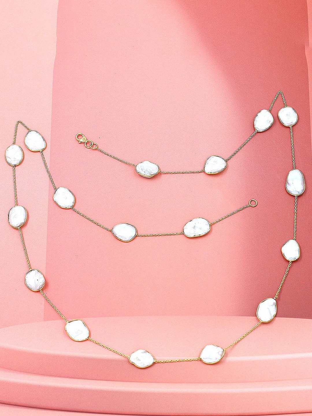 

SANGEETA BOOCHRA Silver Gold-Plated Quartz Necklace