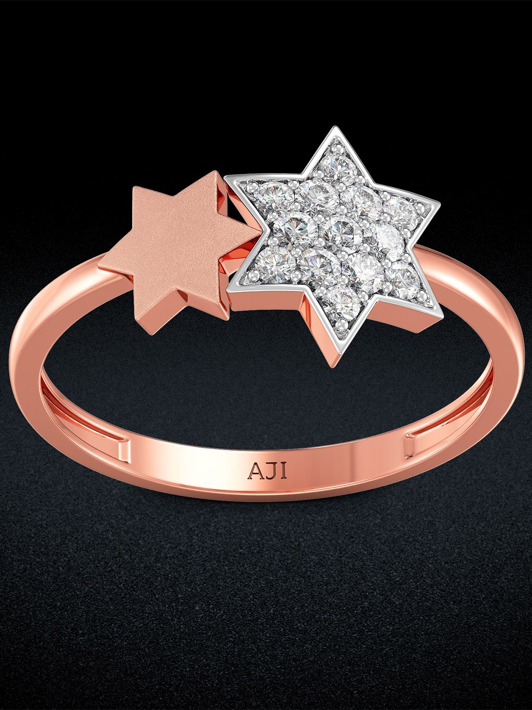 

Joyalukkas 18kt Rose Gold Charming Gemstone Ring