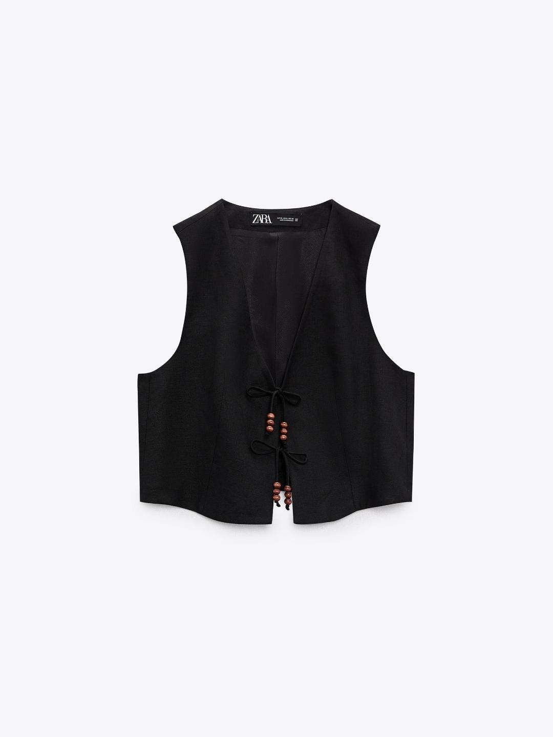 

ZARA Women Black Waistcoat