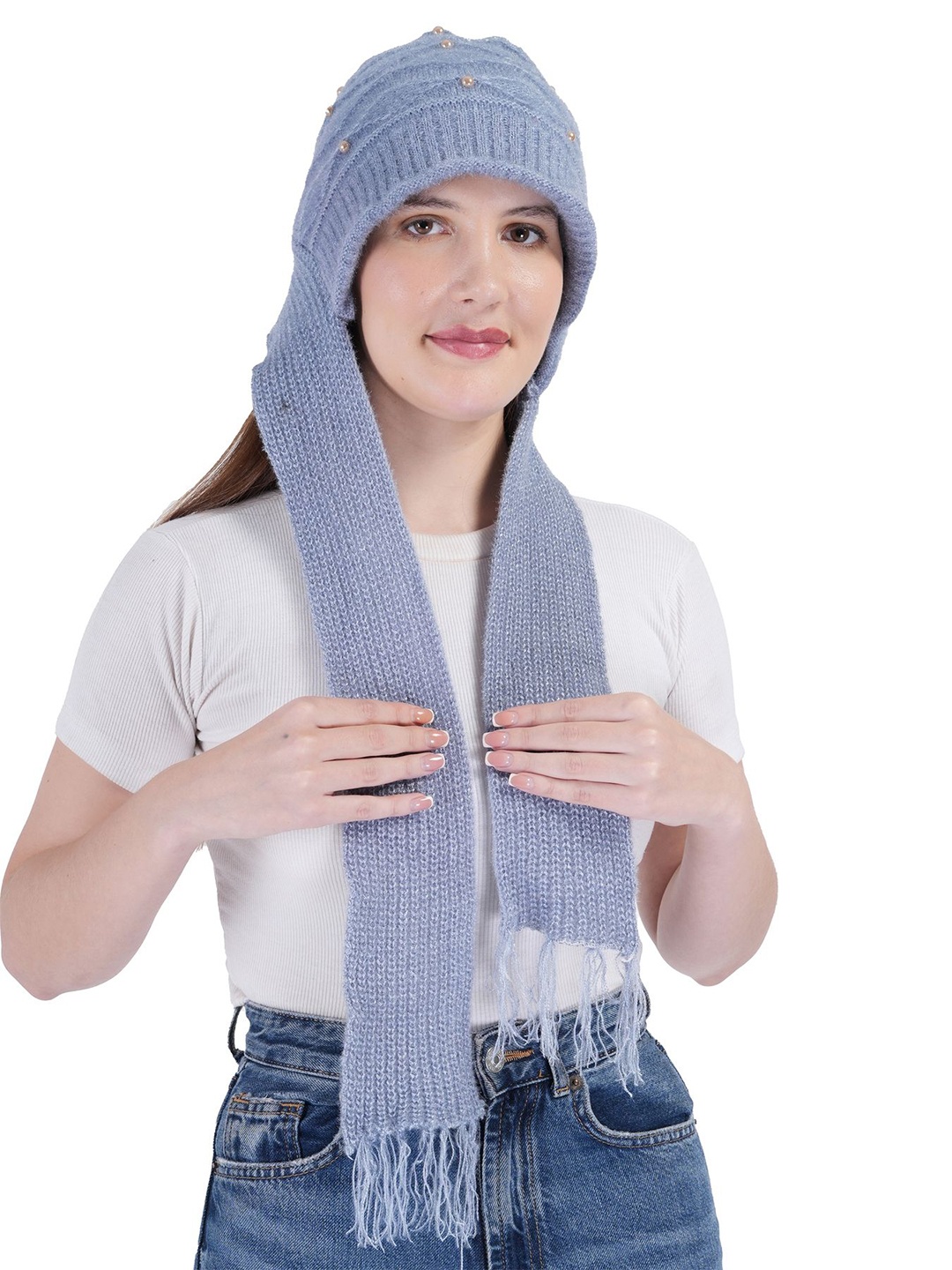 

TEEMOODS Women Beanie, Grey