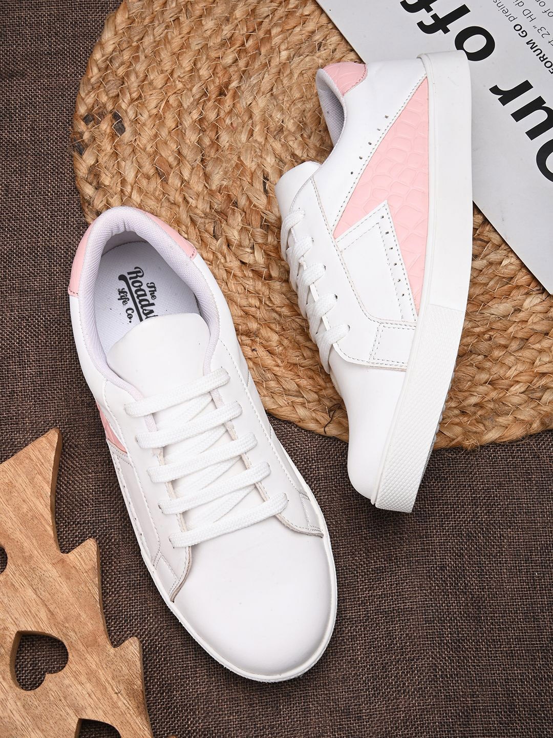 

The Roadster Lifestyle Co Women Lace-Up Sneakers, White
