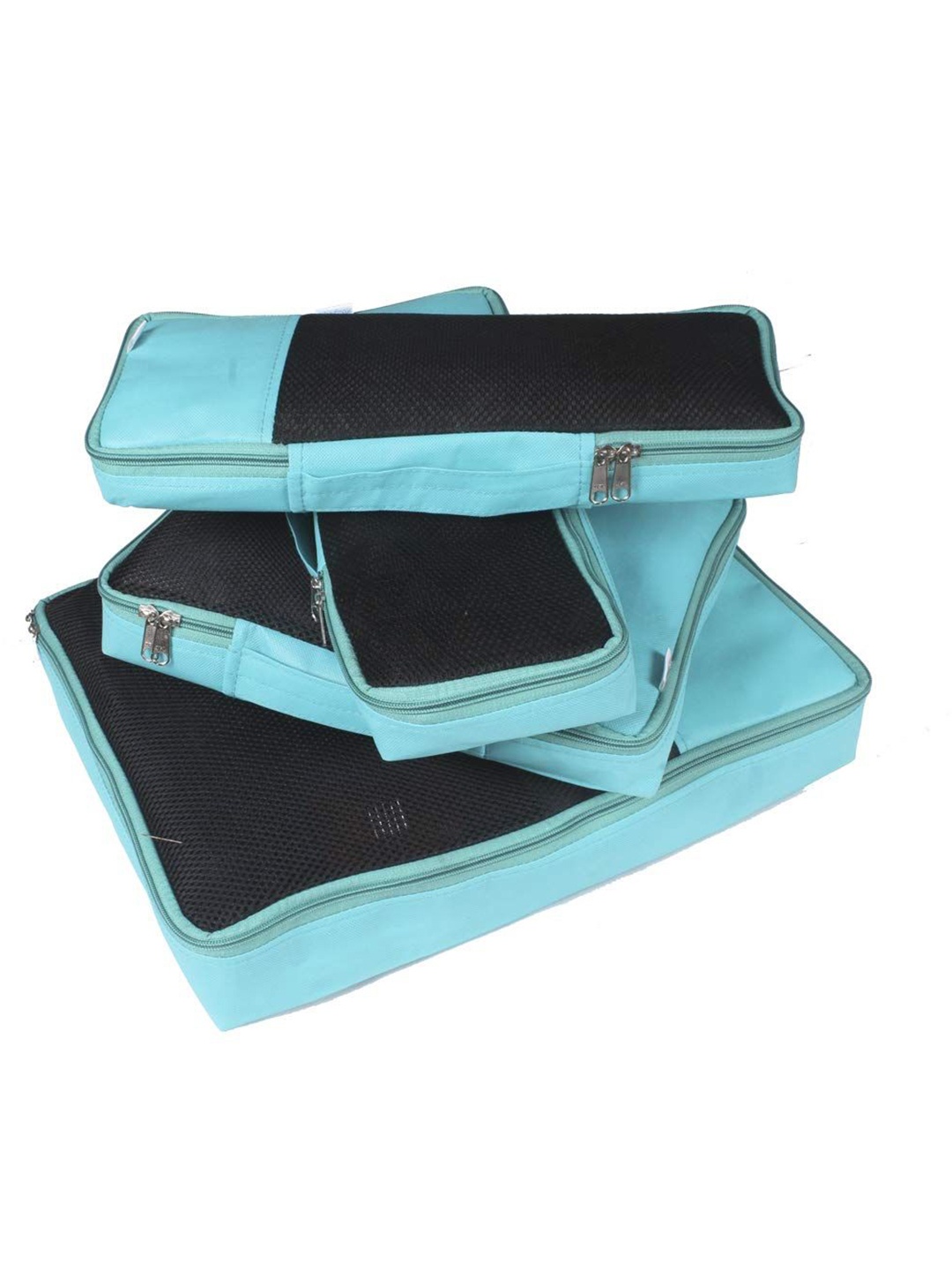 

prettykrafts Sea Green 4 Pieces Reusable Multi-Utility Organisers