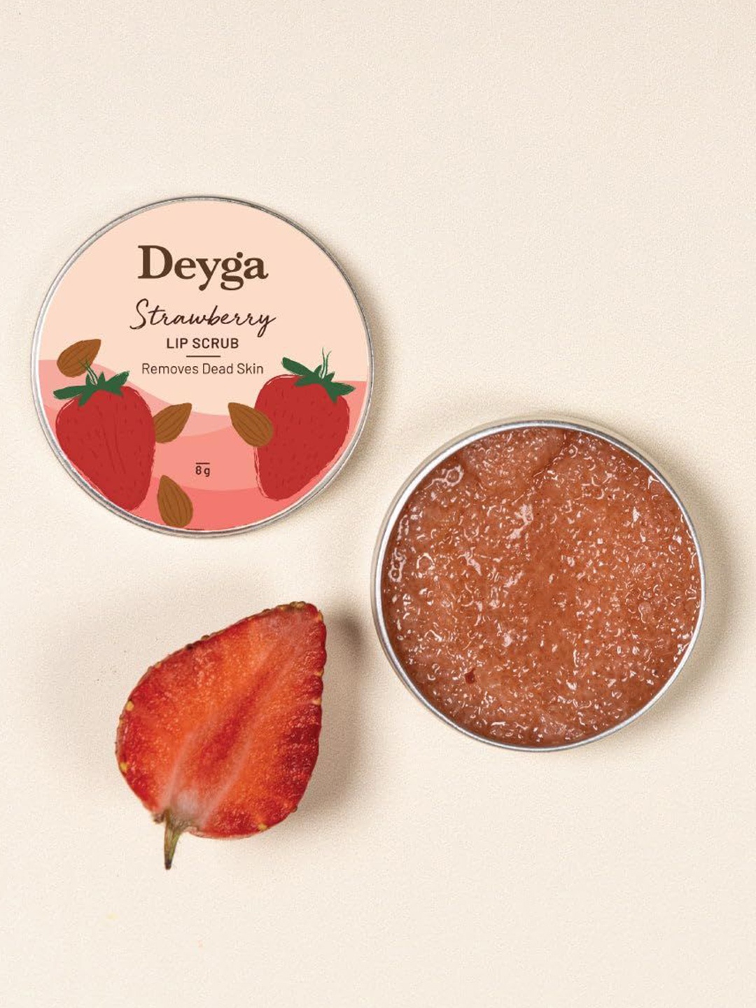 

Deyga Organics Strawberry Lip Scrub for Removal Of Dead Skin - 10 g, Red