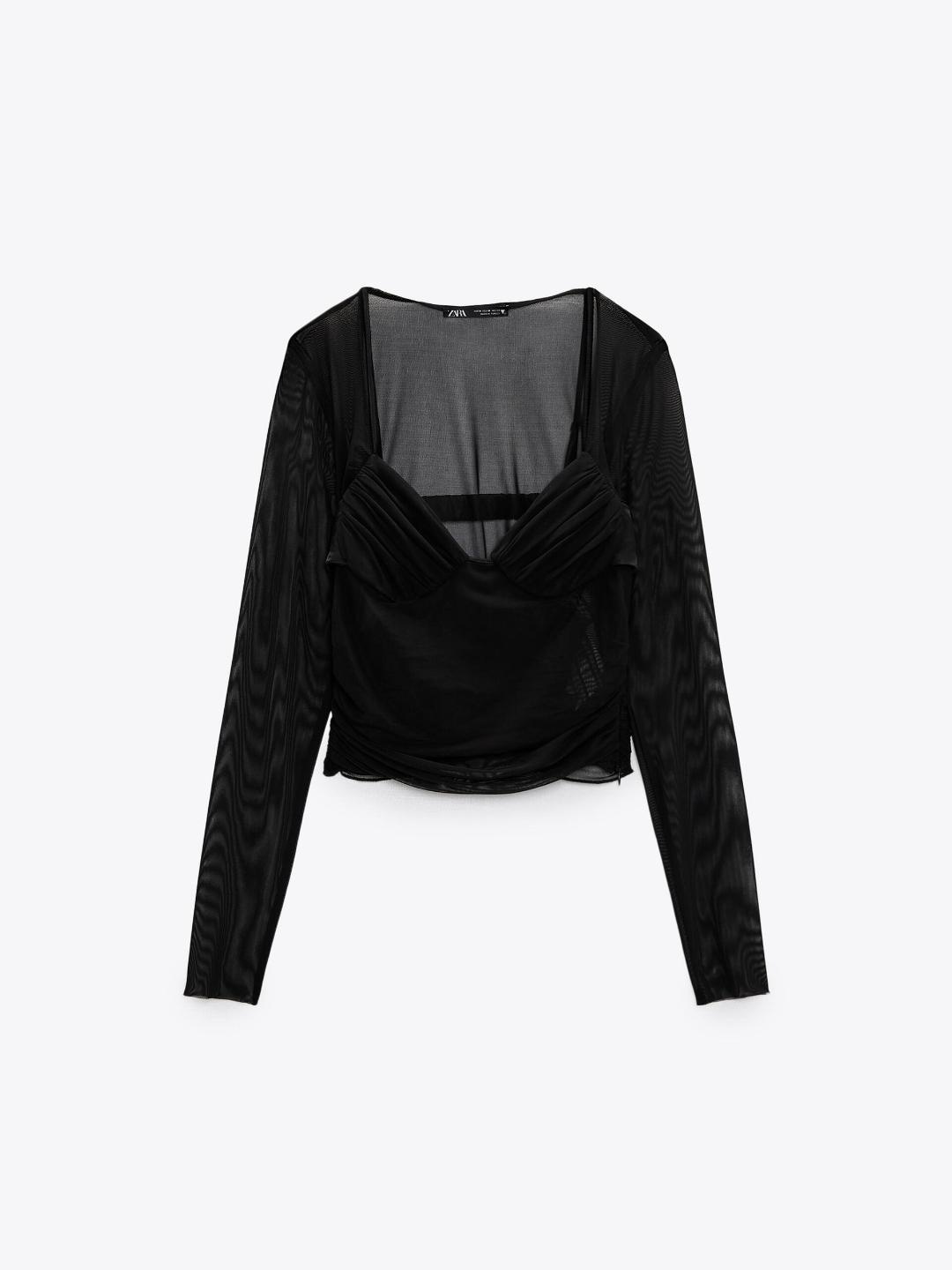 

ZARA Women Black Tops
