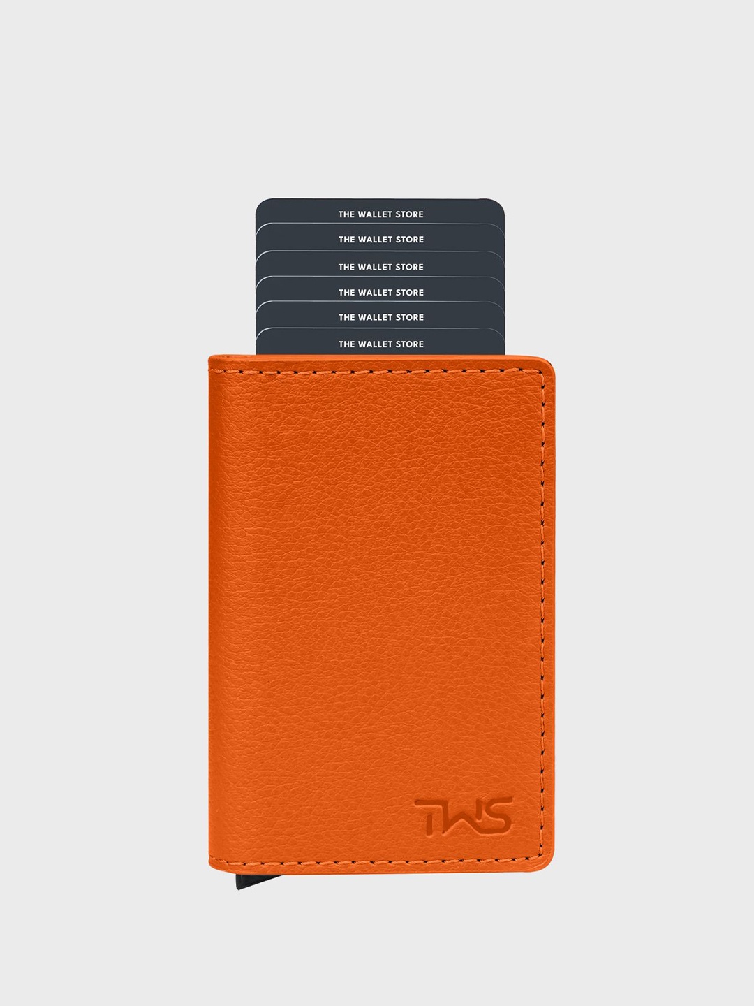 

The Wallet Store Unisex Leather Two Fold Wallet, Orange