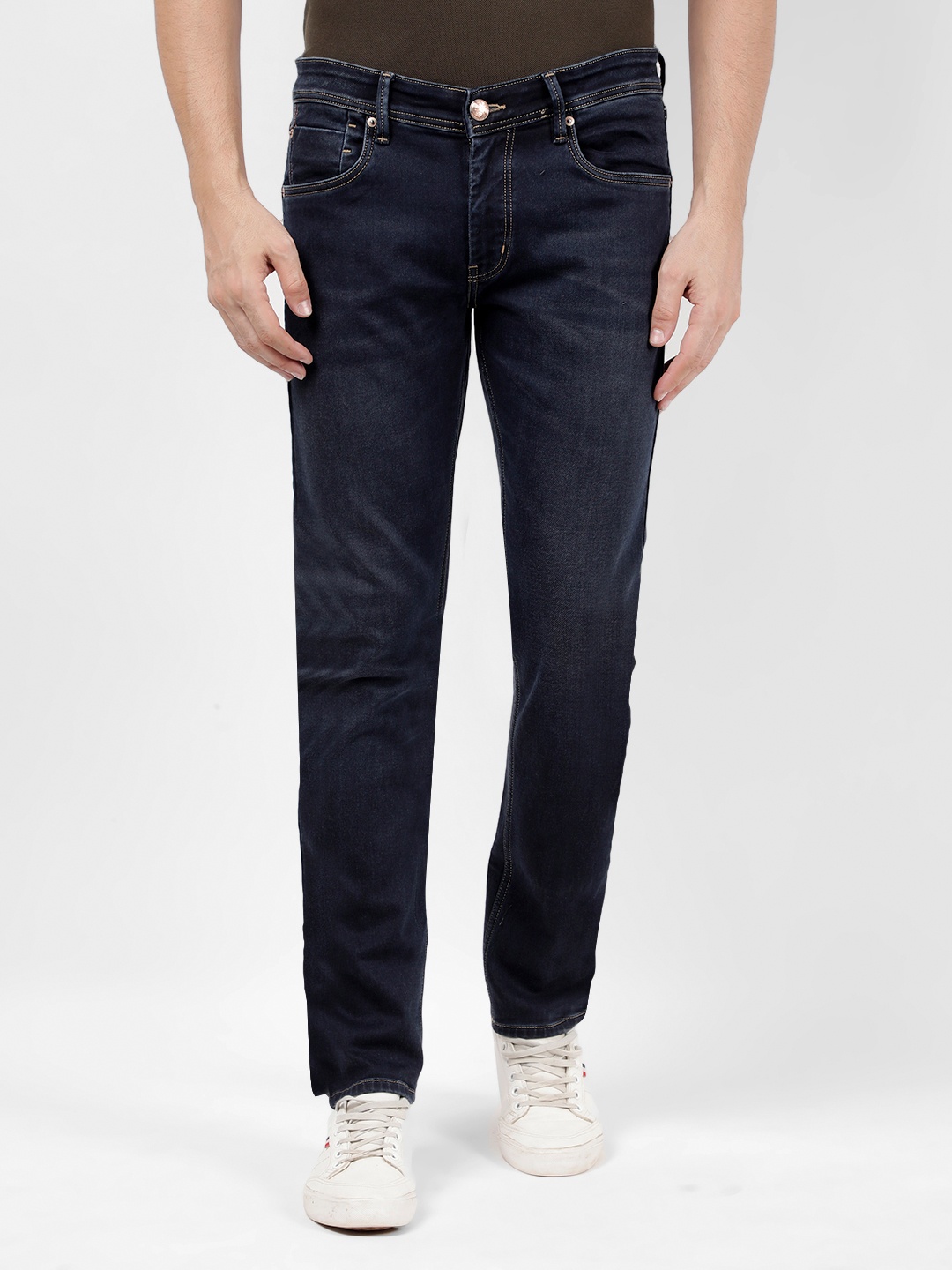 

Numero Uno Men Skinny Fit Low-Rise Stretchable Jeans, Blue