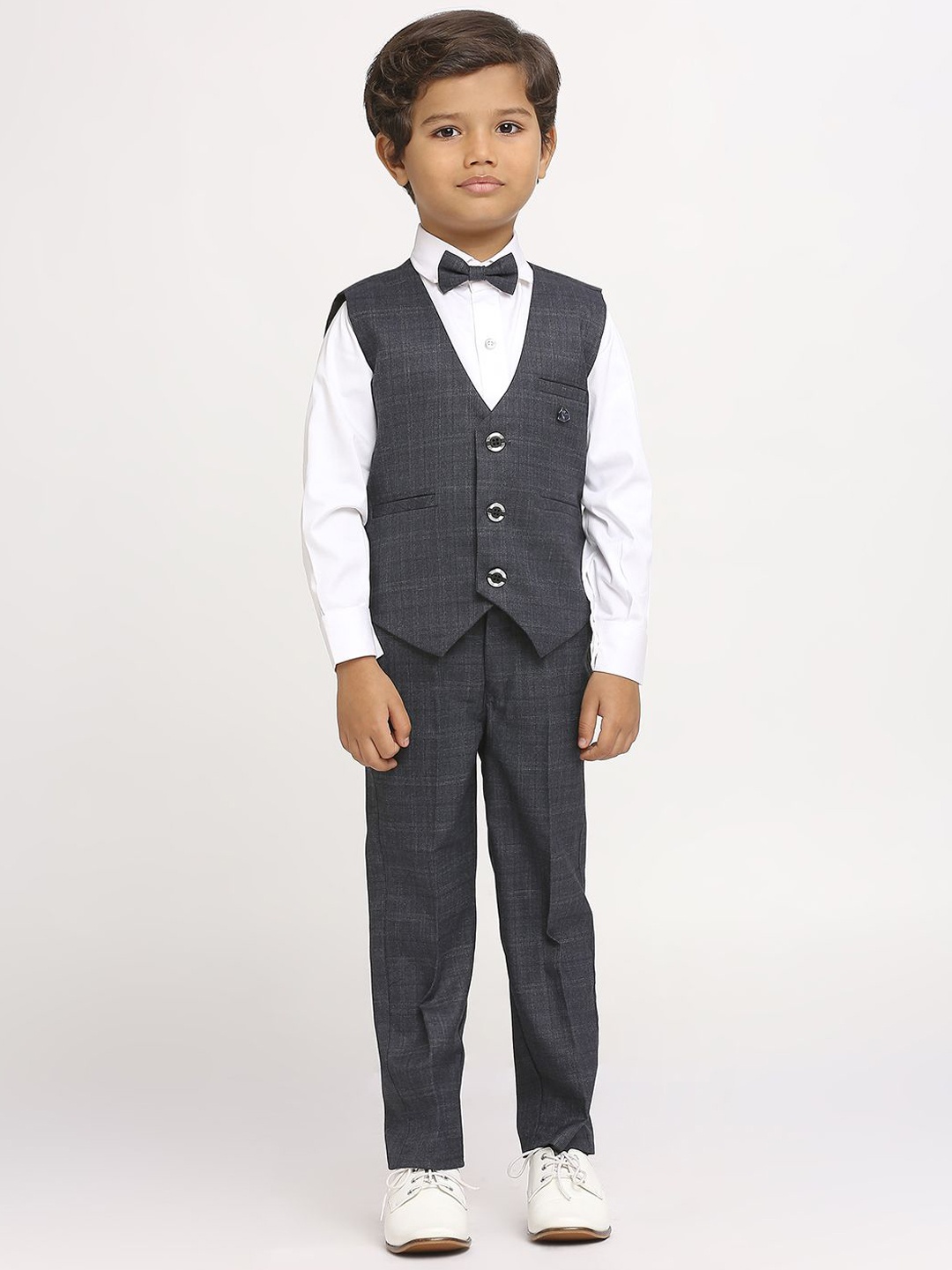 

YK Infant Boys Pack Of 4 Single-Breasted Suit, Grey