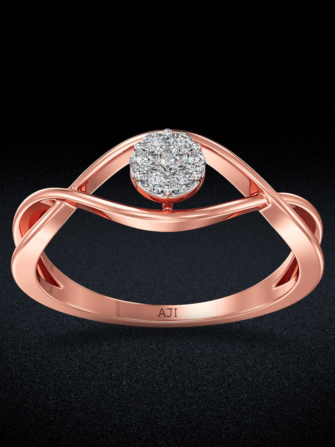 

Joyalukkas Women18KT Finger Ring Diamond, Rose gold