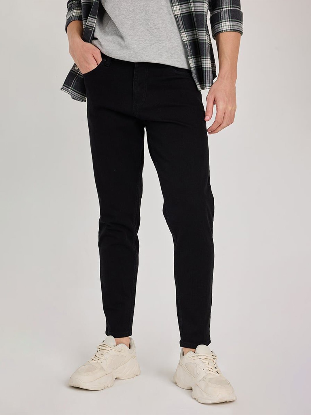 

Snitch Men Classic No Fade Stretchable Jeans, Black