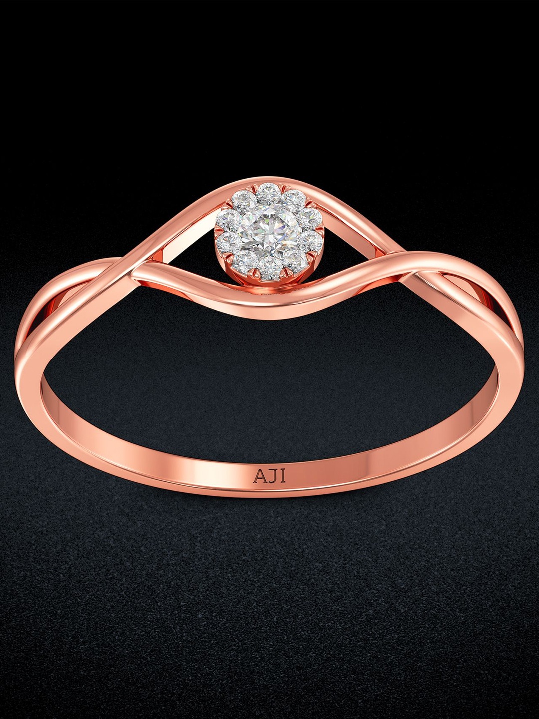 

Joyalukkas Women18KT Diamond Finger Ring, Rose gold