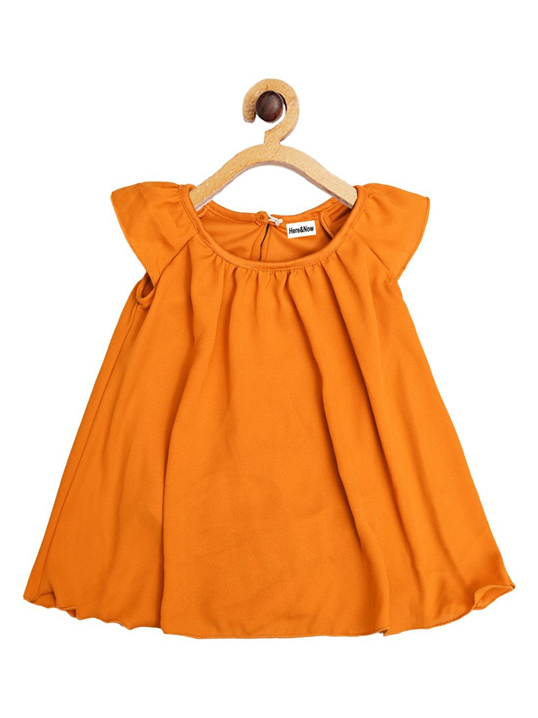 

HERE&NOW Girl Short Sleeves A-Line Dress, Mustard