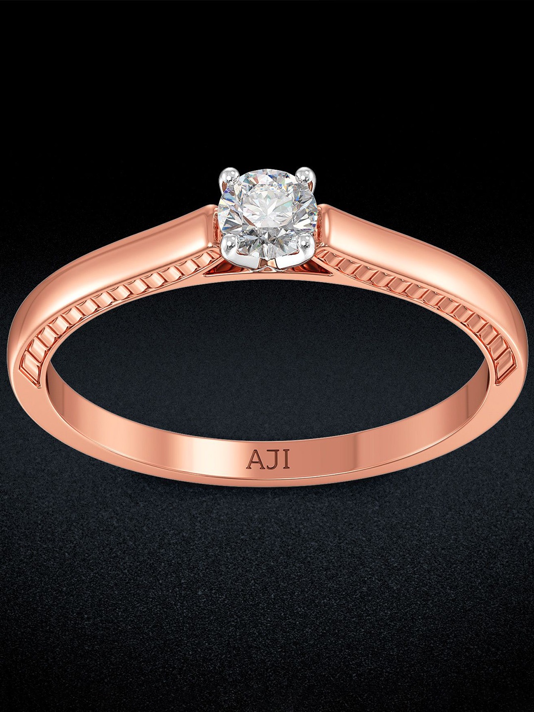 

Joyalukkas 18KT Diamond Finger Ring, Rose gold